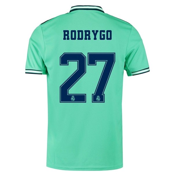 Camiseta Real Madrid NO.27 Rodrygo 3ª 2019/20 Verde